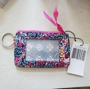 NWT Vera Bradley Zip ID Case Kaleidoscope Pink Floral